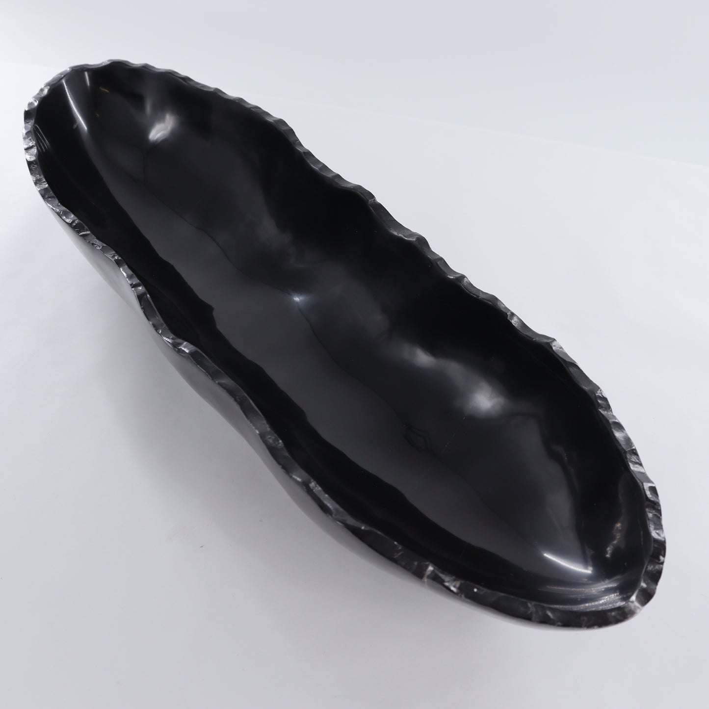 Black Marble Canoe Bowl - Expert Wholesale and Supplier of Wholesale Crystals & Bulk Gemstones, ["Black Marble","Bowls","canoe","Marble","Mexico"]