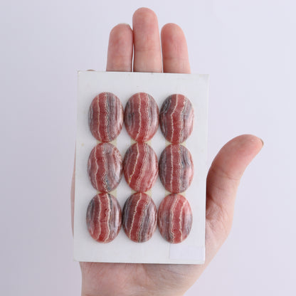 Rhodocrosite Cabs Set of 9 - Expert Wholesale and Supplier of Wholesale Crystals & Bulk Gemstones, ["Cabs","Rhodochrosite"]