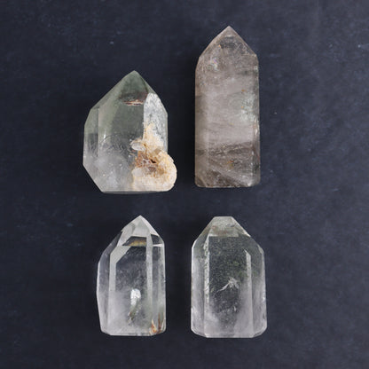 Garden Quartz Towers Set of 4 - Expert Wholesale and Supplier of Wholesale Crystals & Bulk Gemstones, ["Brazil","Garden Quartz","Quartz","Towers"]