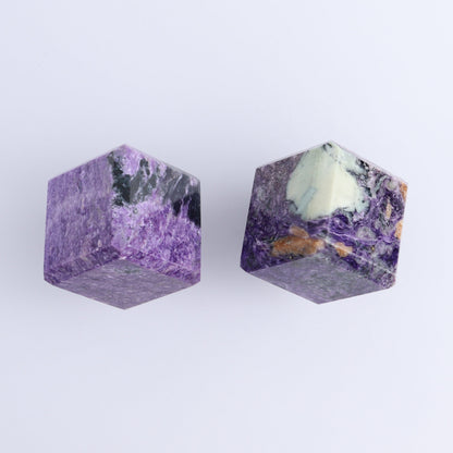 Charoite Cubes Set of 4 - Expert Wholesale and Supplier of Wholesale Crystals & Bulk Gemstones, ["Charoite","Cubes","Russia"]