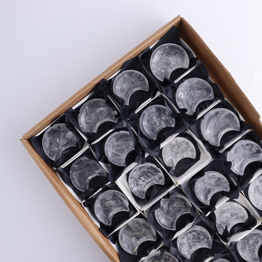 Clear Quartz Moons Bowls Set of 24