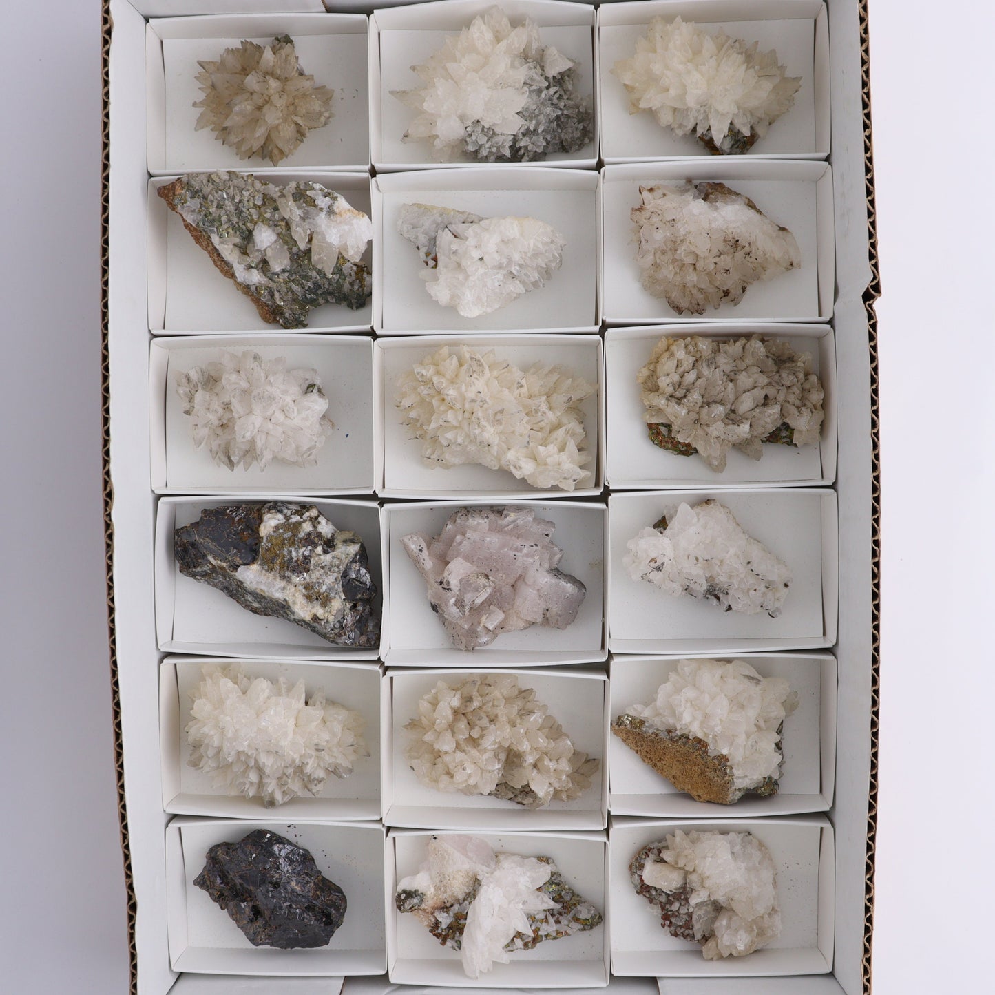 UV Reactive Calcite Flat Set of 18 - Expert Wholesale and Supplier of Wholesale Crystals & Bulk Gemstones, ["Calcite","Freeform","Freeforms","Mexico"]