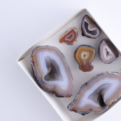 Coyamito Agate Geodes from Mexico Set of 6 - Expert Wholesale and Supplier of Wholesale Crystals & Bulk Gemstones, ["Agate","Coyamito Agate","Geodes","Mexico"]