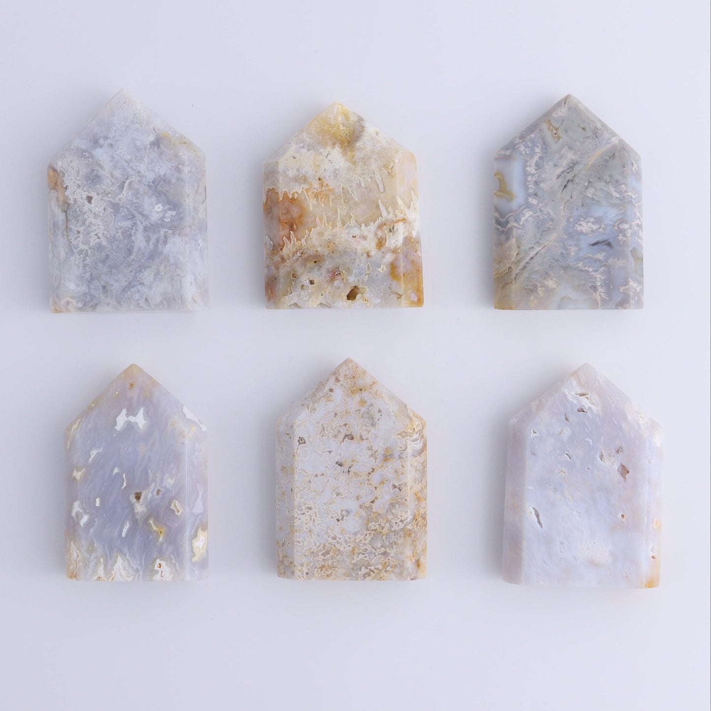 Agate Towers Set of 6 - Expert Wholesale and Supplier of Wholesale Crystals & Bulk Gemstones, ["Agate","Towers"]