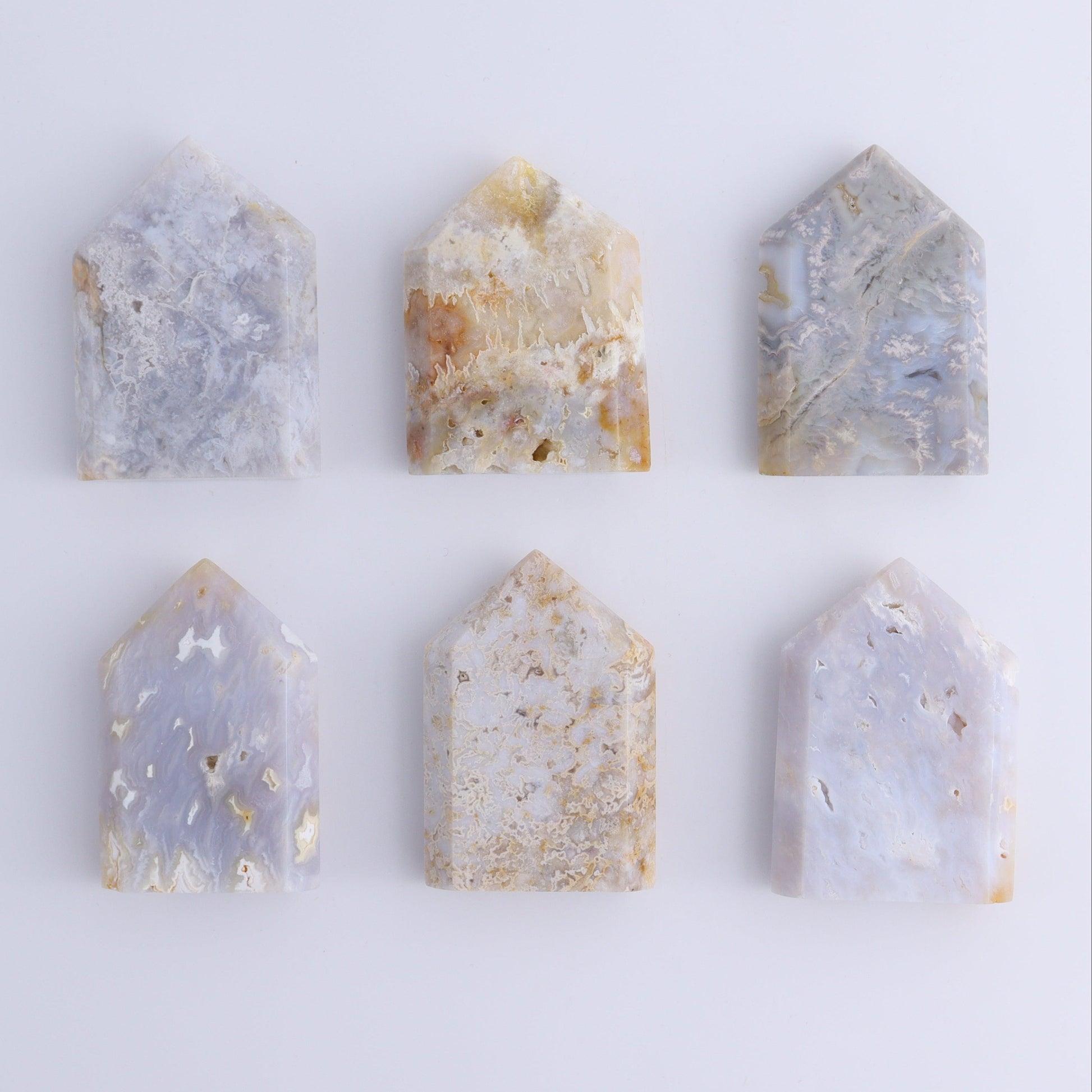 Agate Towers Set of 6 - Expert Wholesale and Supplier of Wholesale Crystals & Bulk Gemstones, ["Agate","Towers"]