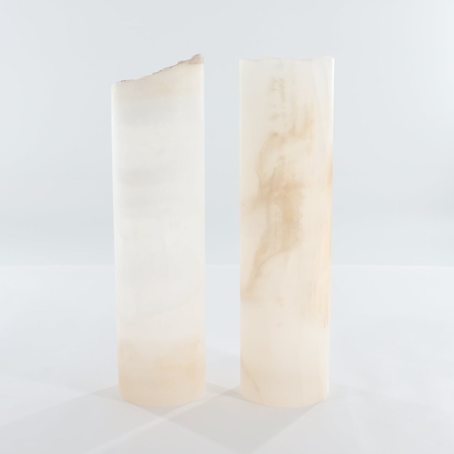 One 12" White & Honey Rough Top Onyx Lamp Blind