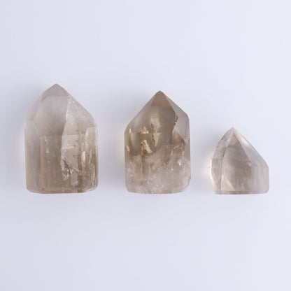 Garden Quartz Towers Set of 5 - Expert Wholesale and Supplier of Wholesale Crystals & Bulk Gemstones, ["Brazil","Garden Quartz","Quartz","Towers"]