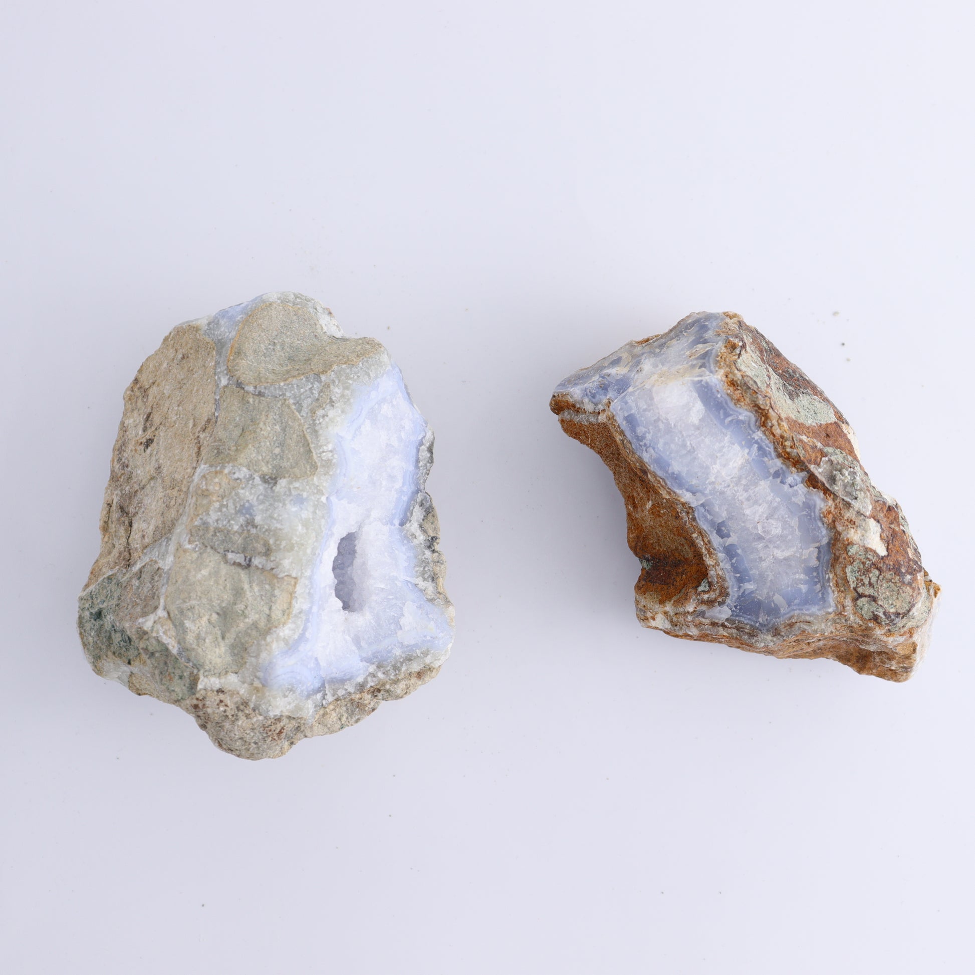 Blue Lace Agate Clusters Set of 6 - Expert Wholesale and Supplier of Wholesale Crystals & Bulk Gemstones, ["Agate","Blue Lace Agate","close_70"]