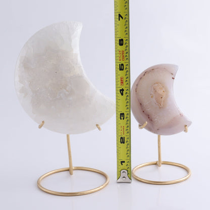 Agate Moons with Stand Set of 6 - Expert Wholesale and Supplier of Wholesale Crystals & Bulk Gemstones, ["Agate","Brazil","moons"]