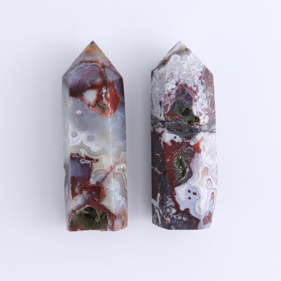Crazy Lace Agate Towers Set of 8
