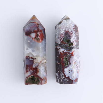 Crazy Lace Agate Towers Set of 8