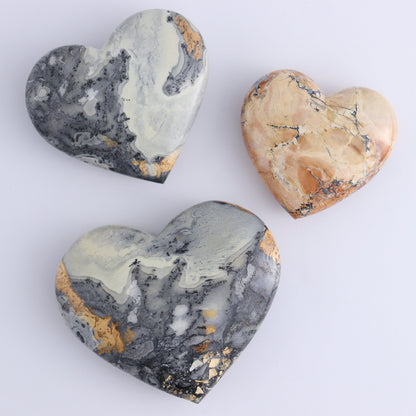 Maligano Jasper Mixed Carvings Set of 7 - Expert Wholesale and Supplier of Wholesale Crystals & Bulk Gemstones, ["Freeform","Freeforms","Hearts","Indonesia","Maligno Jasper","Towers"]