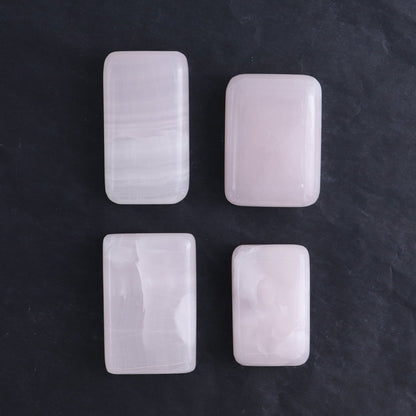 Pink Mangano Calcite Rectangles Set of 12