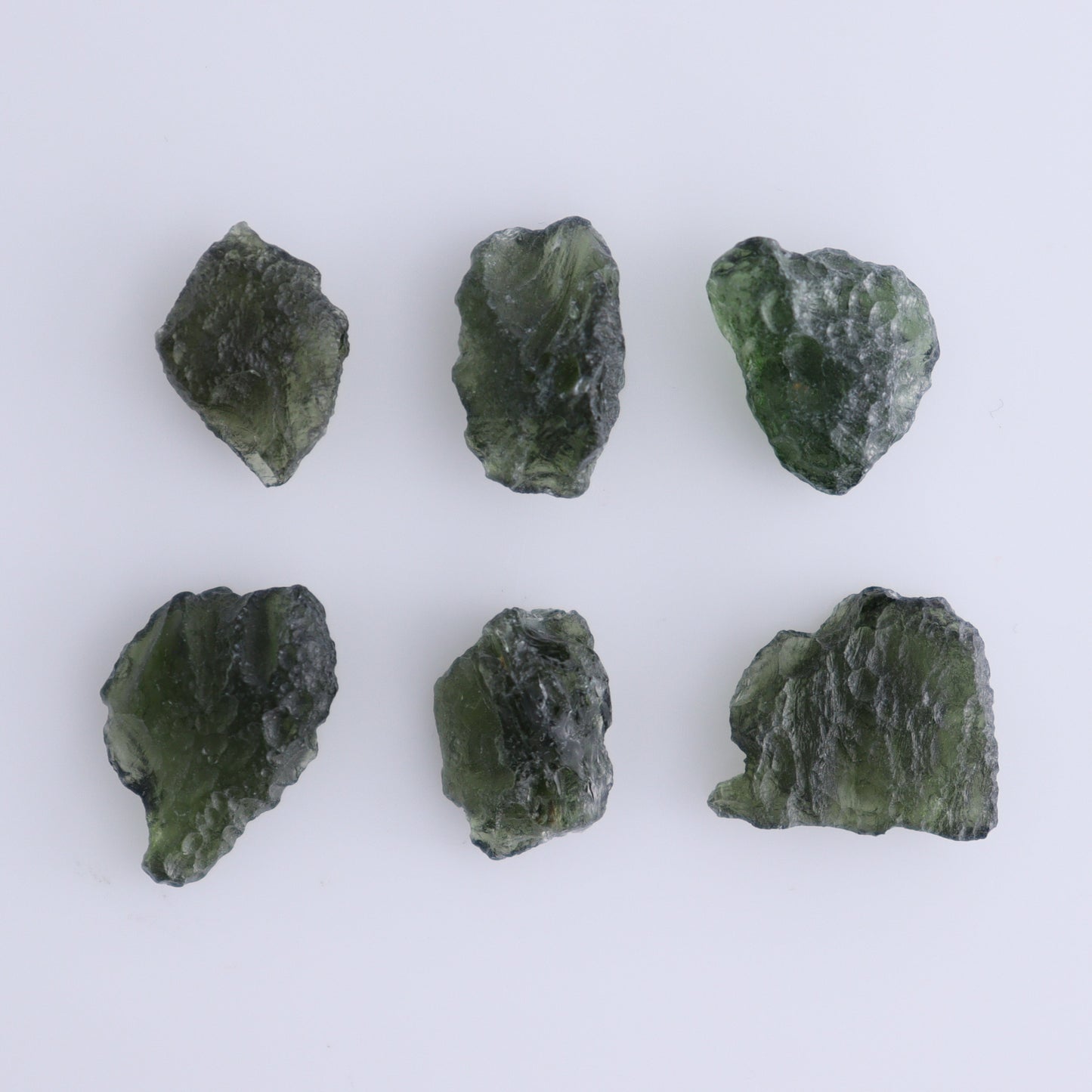 Moldavite Pieces Set of 6 - Expert Wholesale and Supplier of Wholesale Crystals & Bulk Gemstones, ["Czech Republic","Moldavite","Pieces"]