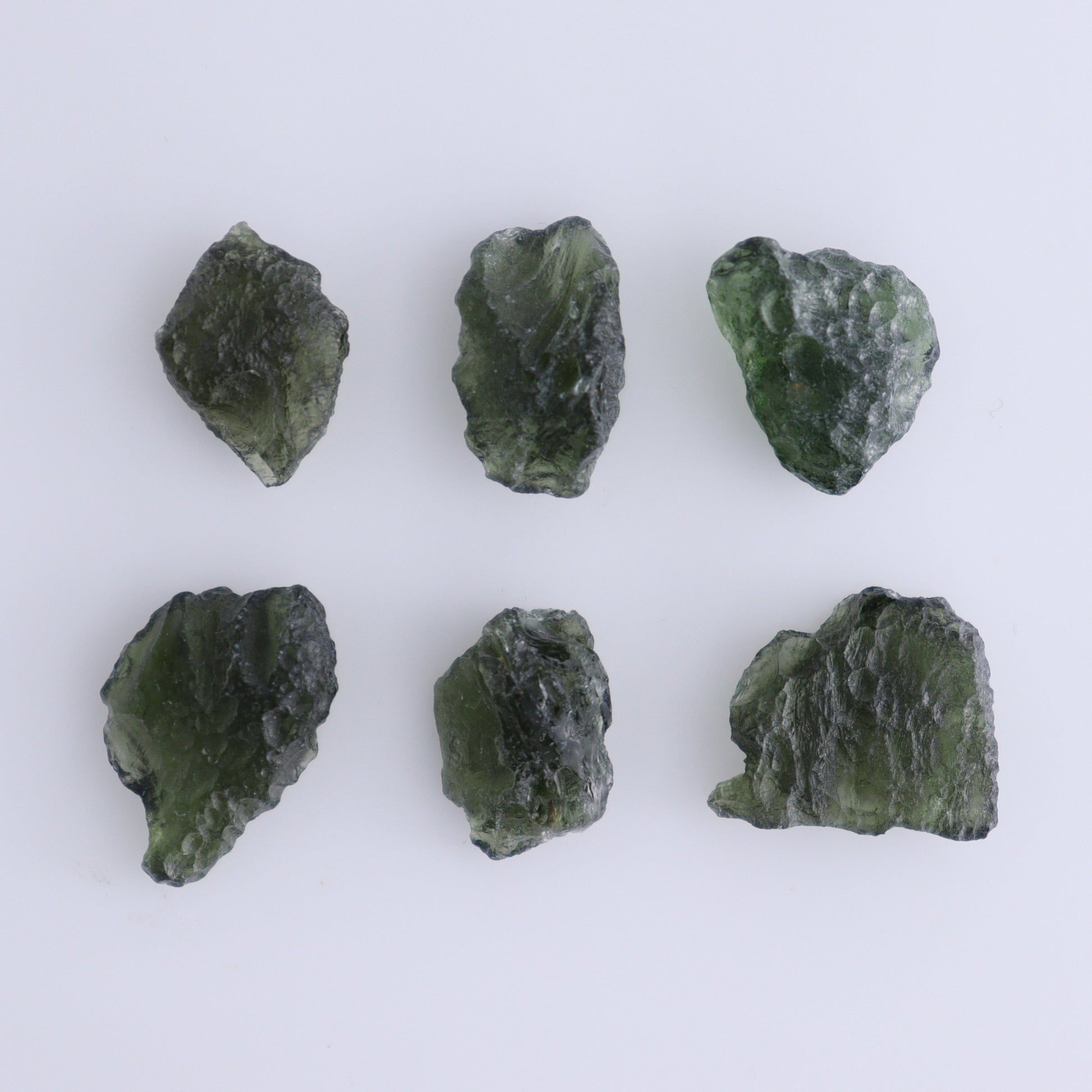 Moldavite Pieces Set of 6 - Expert Wholesale and Supplier of Wholesale Crystals & Bulk Gemstones, ["Czech Republic","Moldavite","Pieces"]