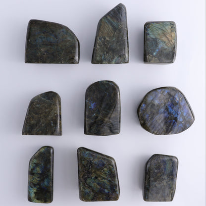 Labradorite Freeform Set of 9 - Expert Wholesale and Supplier of Wholesale Crystals & Bulk Gemstones, ["close_70","Freeforms","Labradorite","Madagascar"]