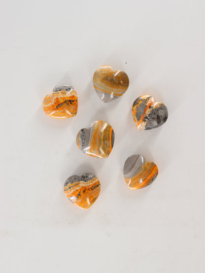 Bumblebee Jasper Hearts Set of 6 - Expert Wholesale and Supplier of Wholesale Crystals & Bulk Gemstones, []