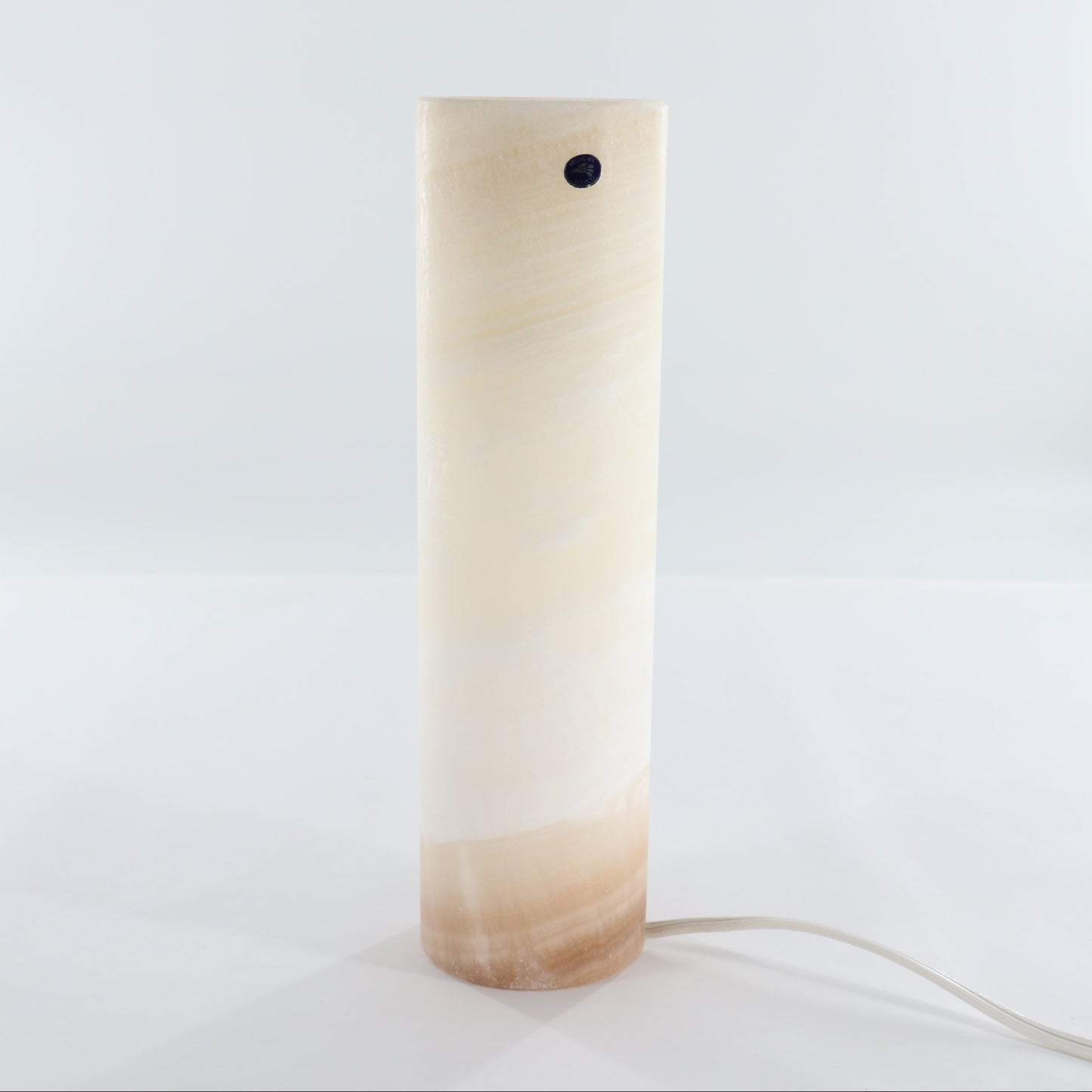 One 12" White & Honey Polished Top Onyx Lamp Blind
