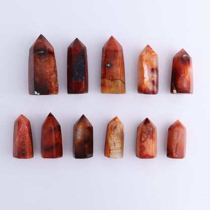 Carnelian Towers Set of 11 - Expert Wholesale and Supplier of Wholesale Crystals & Bulk Gemstones, ["carnelian","Madagascar","Towers"]