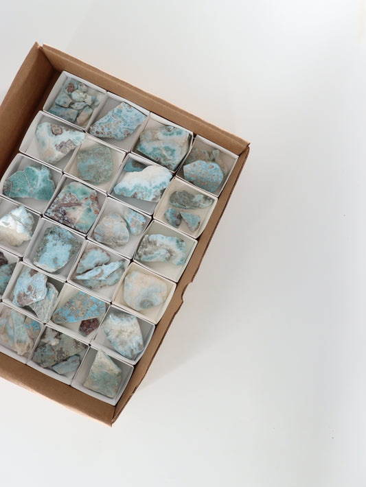 Larimar Slices and Slabs