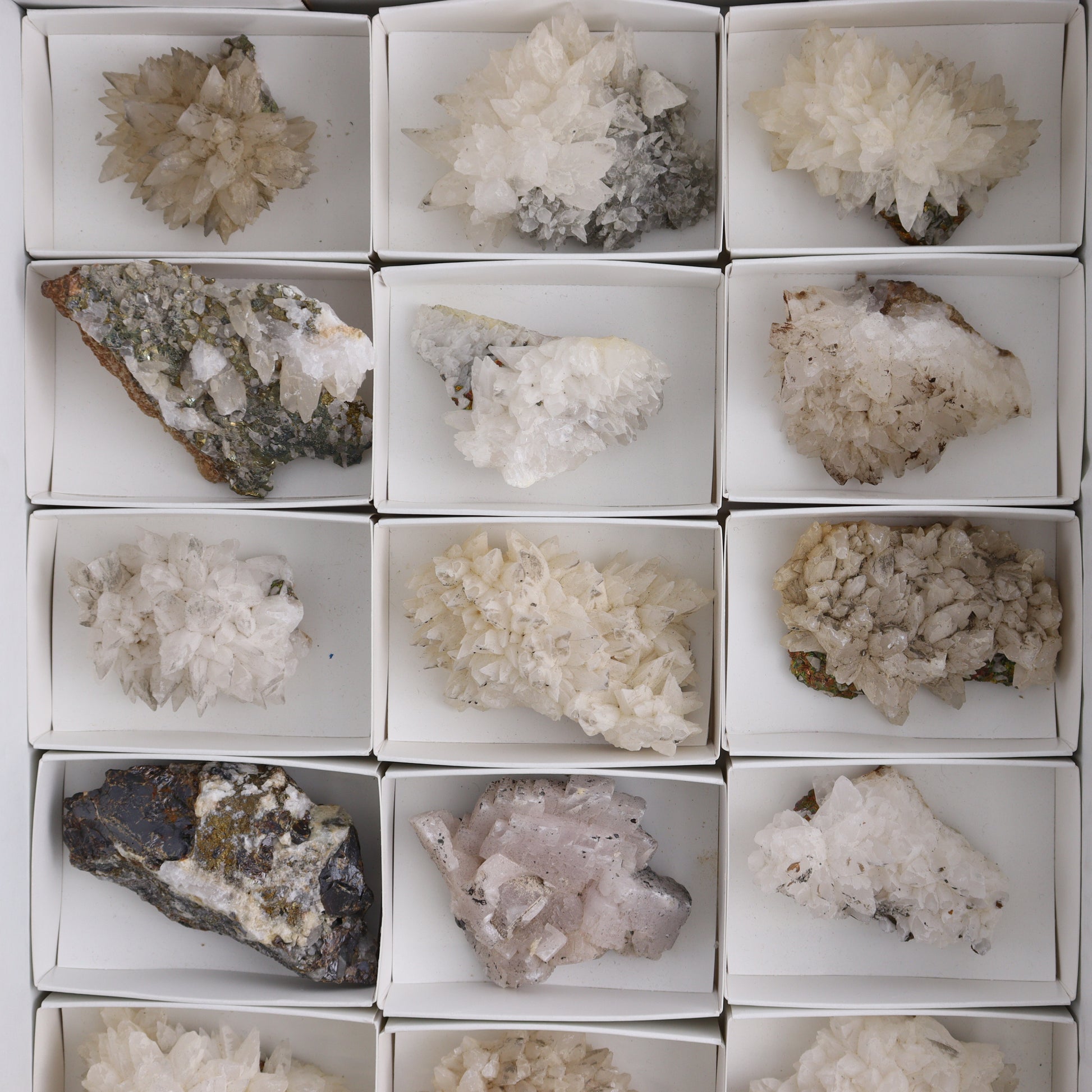 UV Reactive Calcite Flat Set of 18 - Expert Wholesale and Supplier of Wholesale Crystals & Bulk Gemstones, ["Calcite","Freeform","Freeforms","Mexico"]