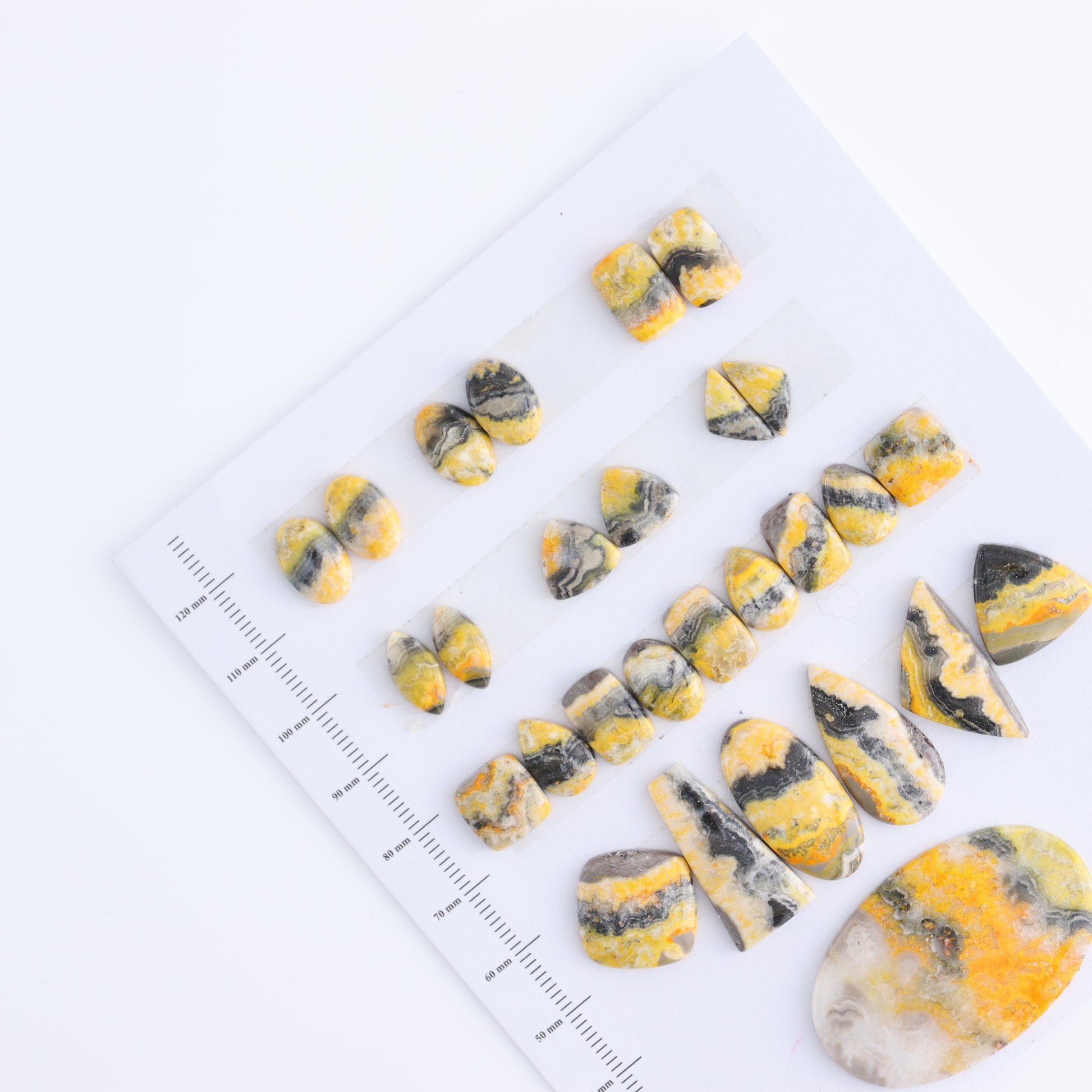 Bumblebee Jasper Cabs Set of 28 - Expert Wholesale and Supplier of Wholesale Crystals & Bulk Gemstones, ["Bumblebee Jasper","Cabs","jasper","Turkey"]