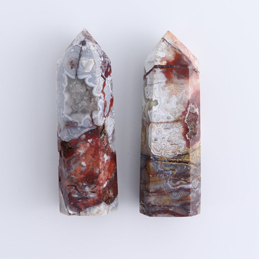Crazy Lace Agate Towers Set of 8