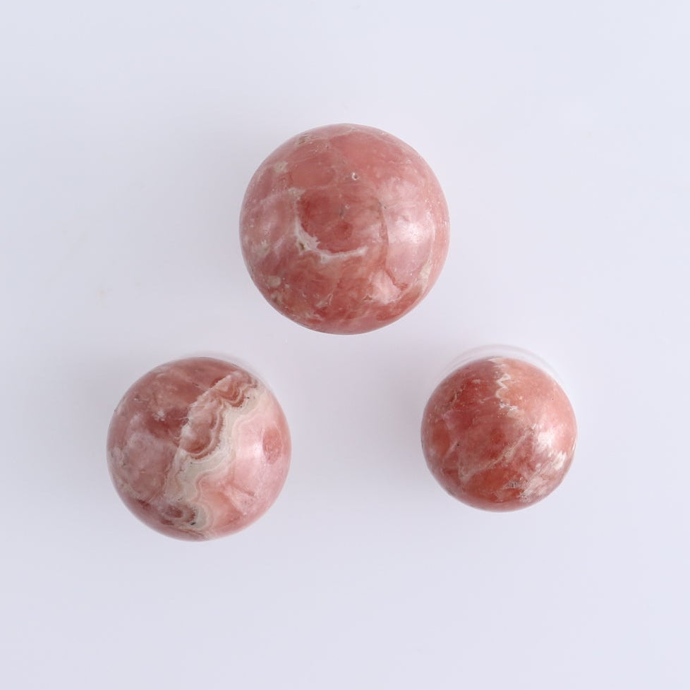 Rhodochrosite Spheres Set of 10