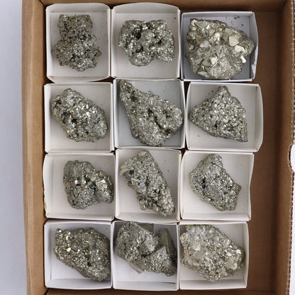 Pyrite Clusters Set of 12