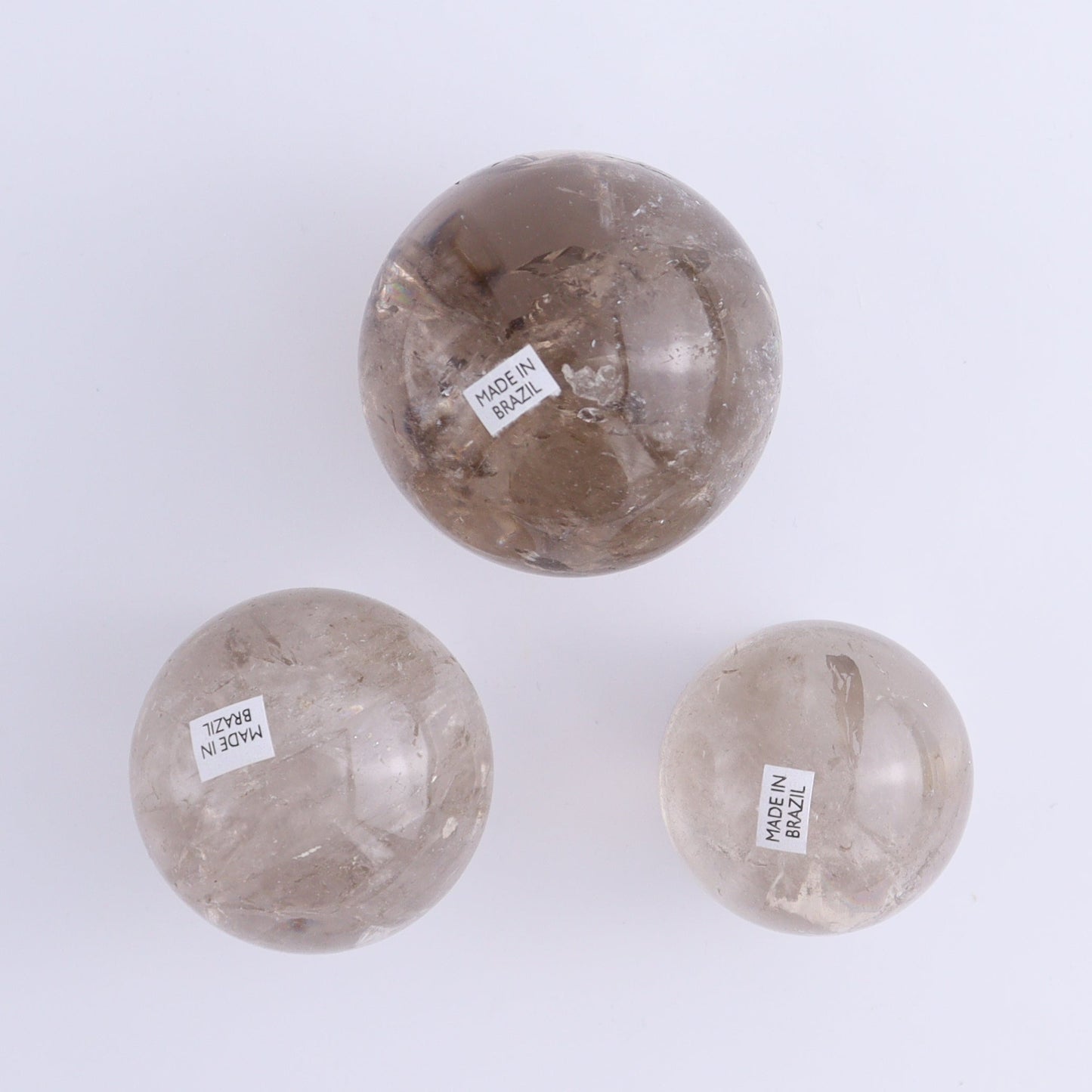 Smoky Quartz Spheres Set of 9 - Expert Wholesale and Supplier of Wholesale Crystals & Bulk Gemstones, ["Quartz","Smoky Quartz","Spheres"]