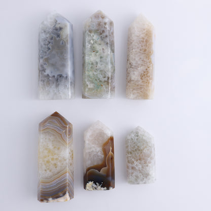 Druzy Agate Towers Set of 6 - Expert Wholesale and Supplier of Wholesale Crystals & Bulk Gemstones, ["Agate","Druzy Agate"]