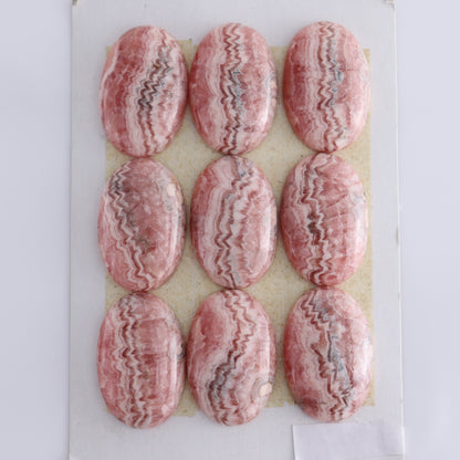 Rhodocrosite Cabs Set of 9 - Expert Wholesale and Supplier of Wholesale Crystals & Bulk Gemstones, ["Cabs","Rhodochrosite"]