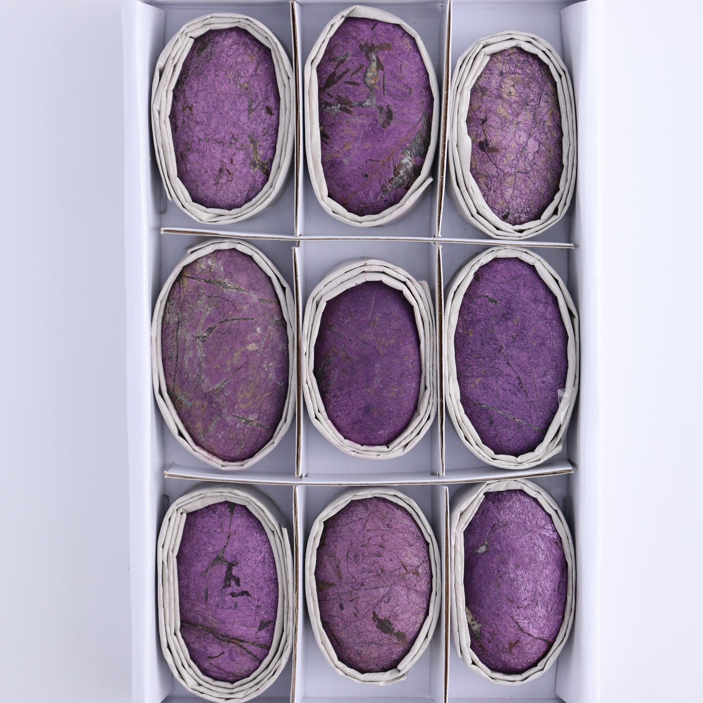 Purpurite Velvet Palm Stones Set of 9