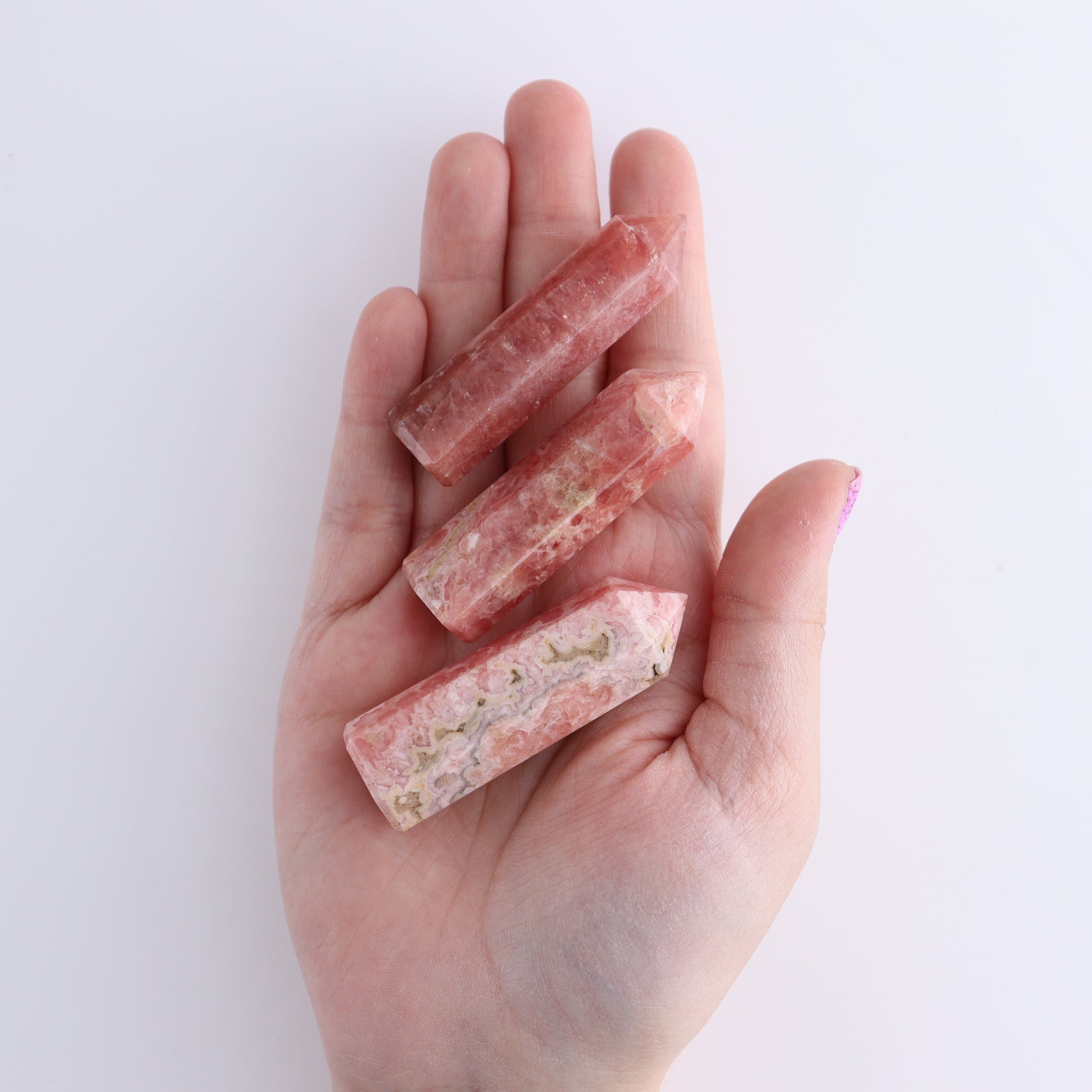 Rhodochrosite Towers Set of 5 - Expert Wholesale and Supplier of Wholesale Crystals & Bulk Gemstones, ["Argentina","Rhodochrosite","Towers"]