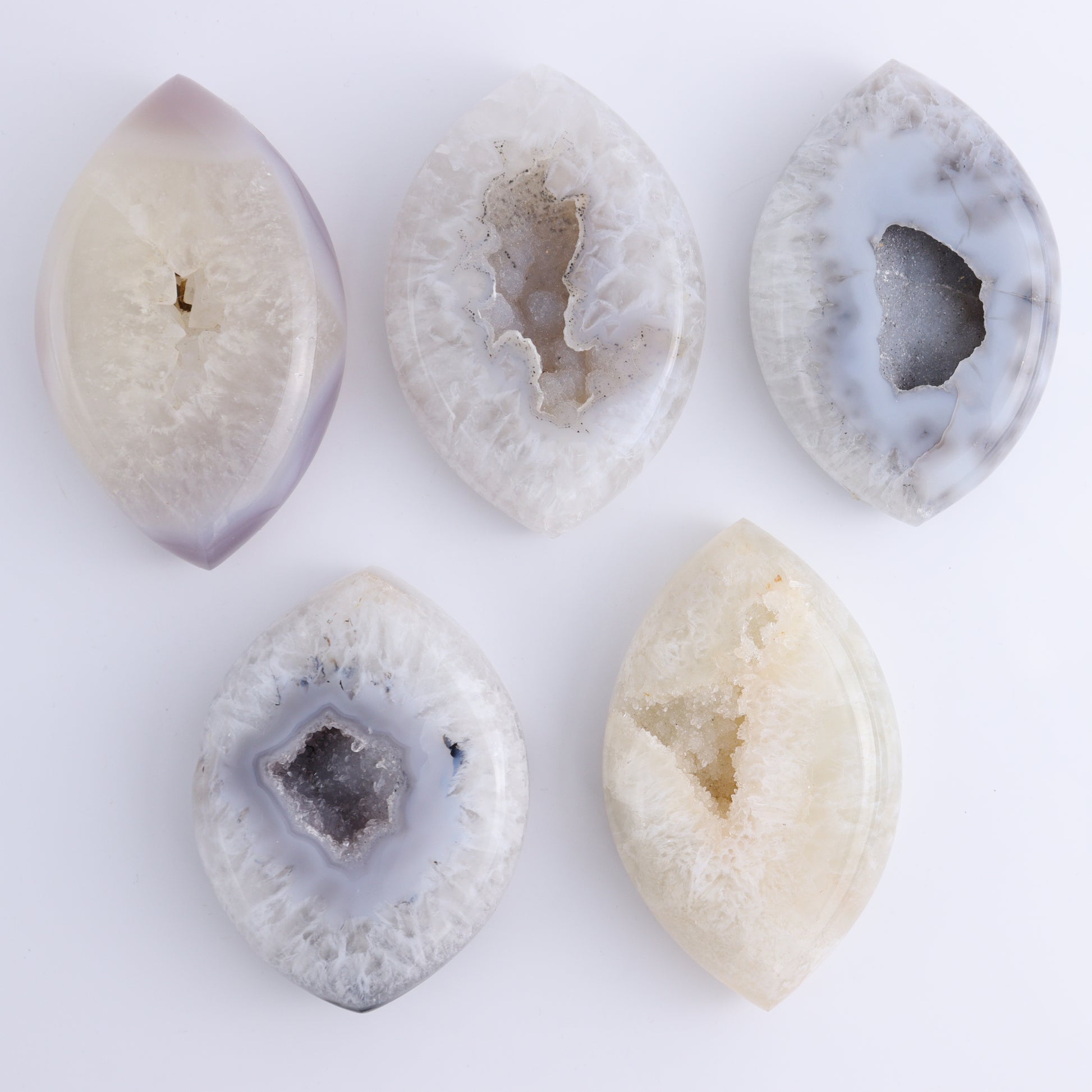 Agate With Stands Set of 5 - Expert Wholesale and Supplier of Wholesale Crystals & Bulk Gemstones, ["Agate","Eyes"]