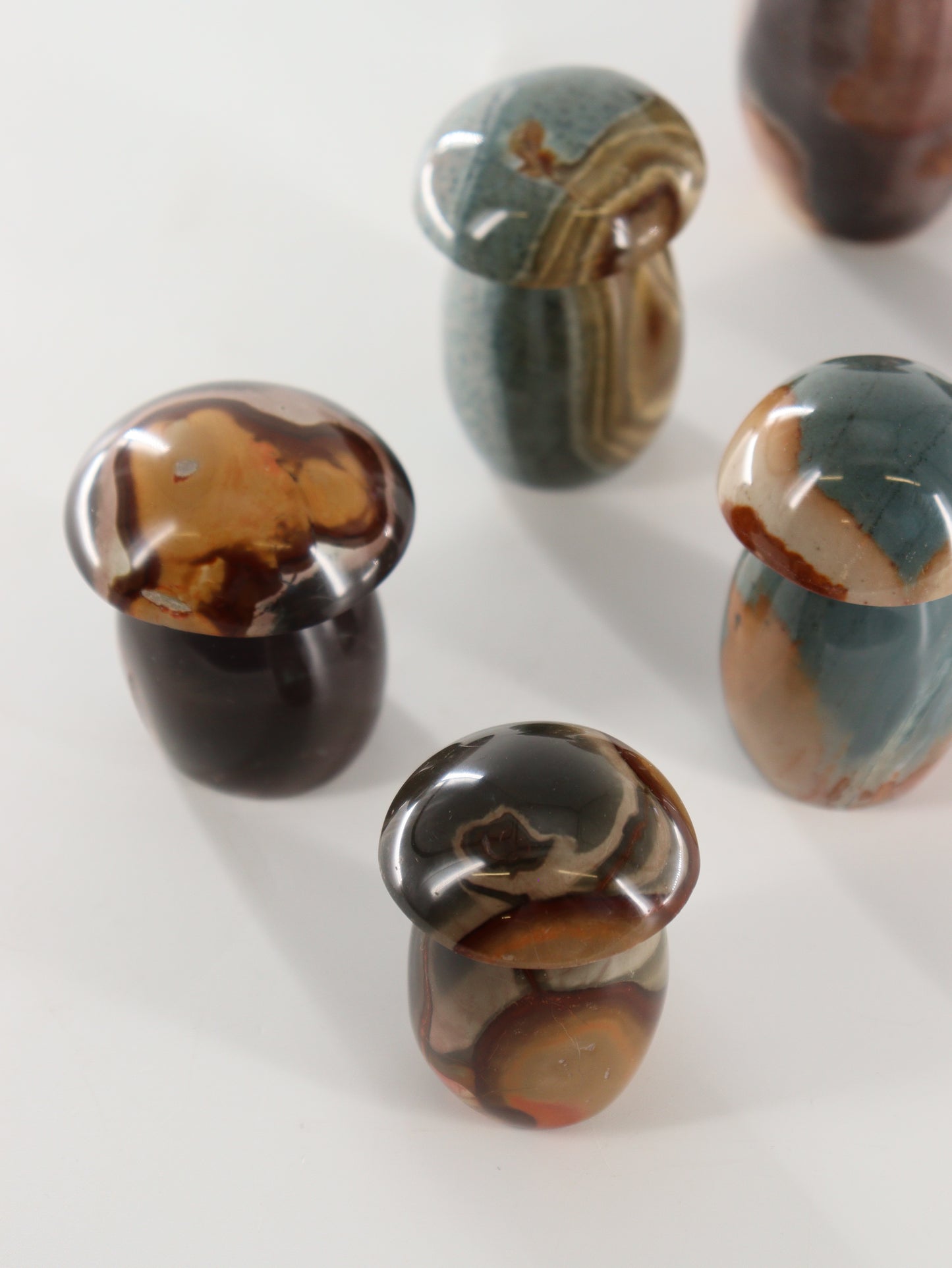 Polychrome Mushrooms Set of 6 - Expert Wholesale and Supplier of Wholesale Crystals & Bulk Gemstones, []