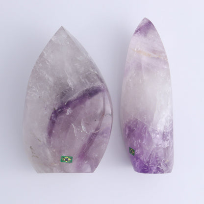 Amethyst Flames Set of 2 - Expert Wholesale and Supplier of Wholesale Crystals & Bulk Gemstones, ["Amethyst","Brazil","close_30","flames"]