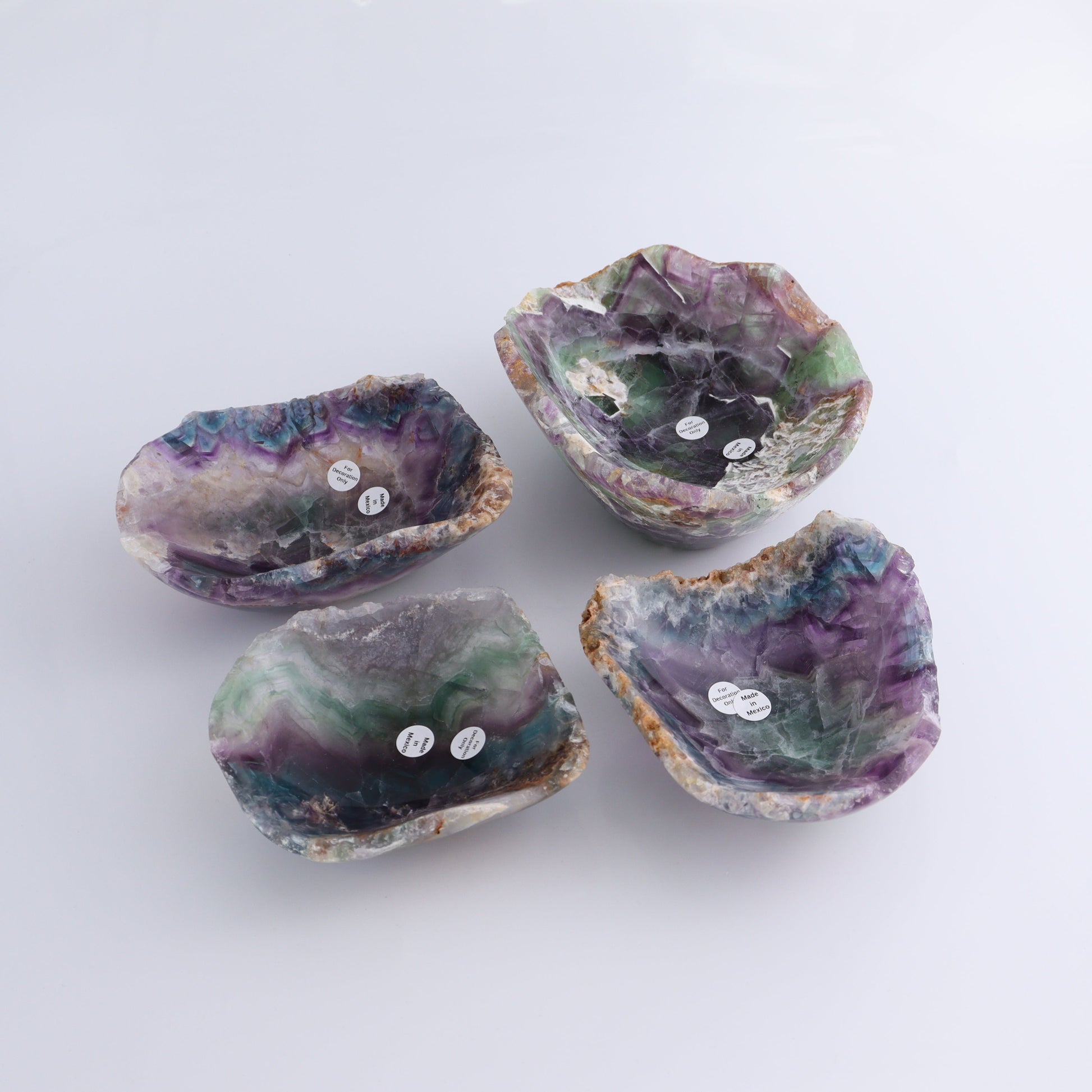 Fluorite Bowls Set of 4 - Expert Wholesale and Supplier of Wholesale Crystals & Bulk Gemstones, ["Bowls","Fluorite","Mexico"]