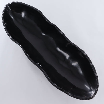 Black Marble Canoe Bowl - Expert Wholesale and Supplier of Wholesale Crystals & Bulk Gemstones, ["Black Marble","Bowls","canoe","Marble","Mexico"]