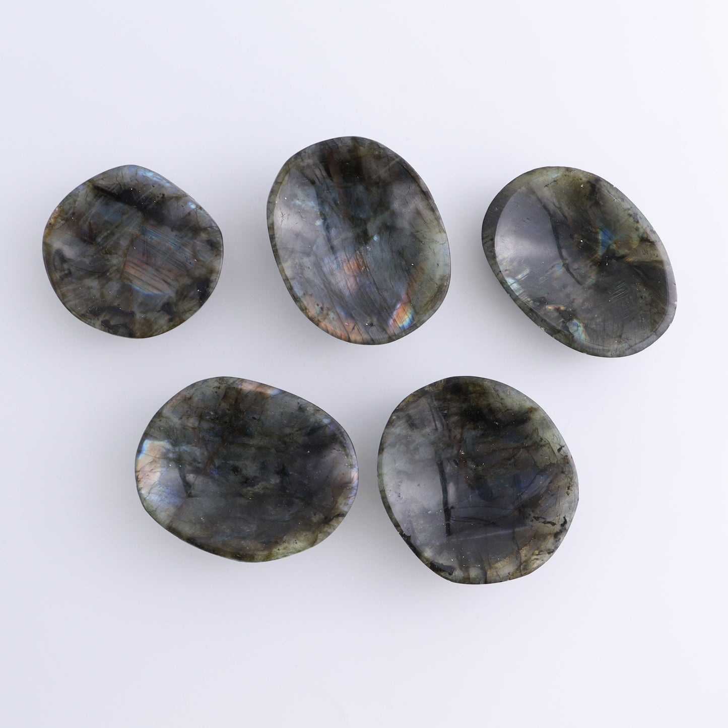 Labradorite Bowls Set of 11 - Expert Wholesale and Supplier of Wholesale Crystals & Bulk Gemstones, ["Bowls","Labradorite","Madagascar"]