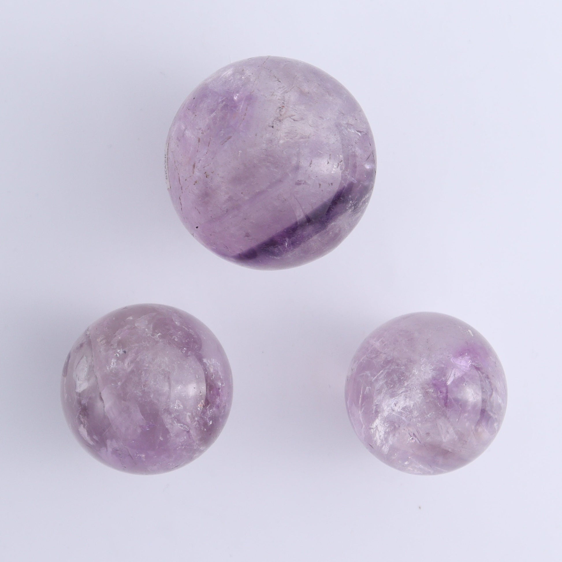 Amethyst Spheres Set of 9 - Expert Wholesale and Supplier of Wholesale Crystals & Bulk Gemstones, ["Amethyst","Brazil","Spheres"]