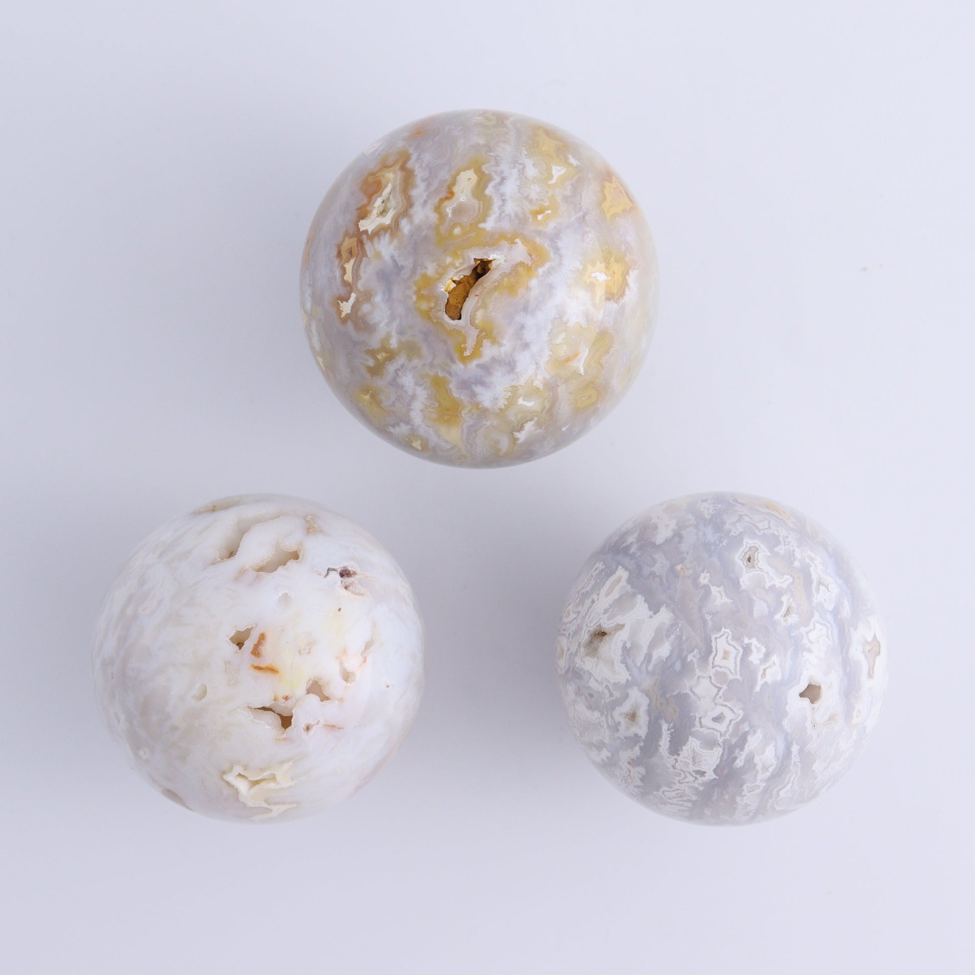 Agate Spheres Set of 6 - Expert Wholesale and Supplier of Wholesale Crystals & Bulk Gemstones, ["Agate","Madagascar","Spheres"]