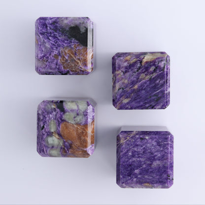 Charoite Cubes Set of 4 - Expert Wholesale and Supplier of Wholesale Crystals & Bulk Gemstones, ["Charoite","Cubes","Russia"]