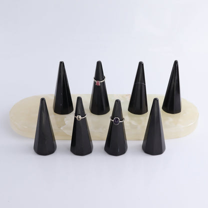 Black Marble Ring Holders Set of 8 - Expert Wholesale and Supplier of Wholesale Crystals & Bulk Gemstones, ["Black Marble","Catalog Onyx","Marble","Mexico","Ring Holder"]