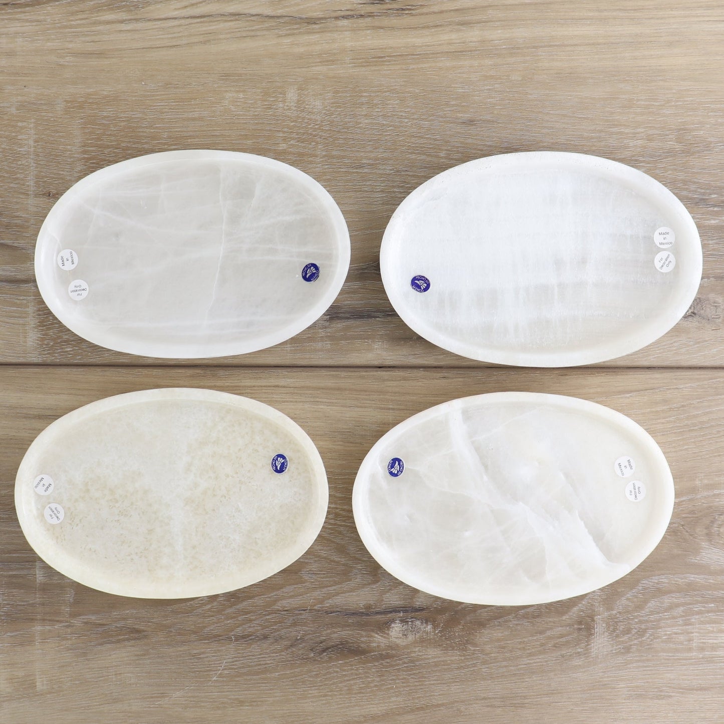 Mexican Onyx/Calcite Oval Dish Set of 4