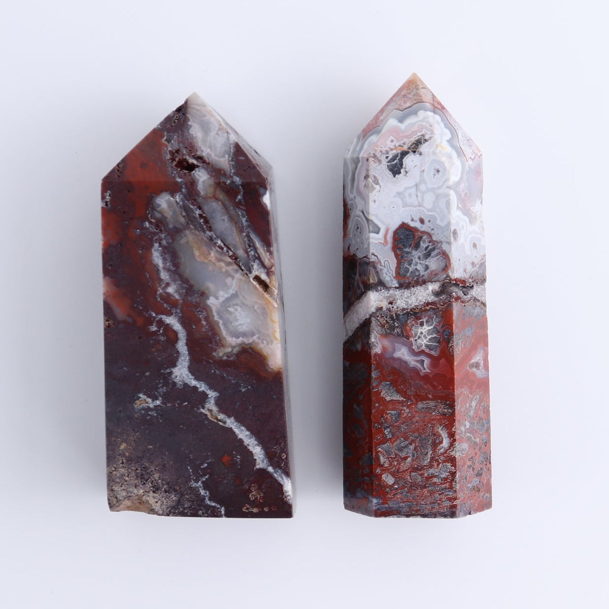 Crazy Lace Agate Towers Set of 8