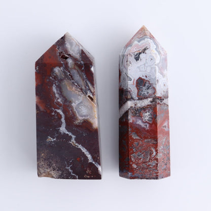 Crazy Lace Agate Towers Set of 8