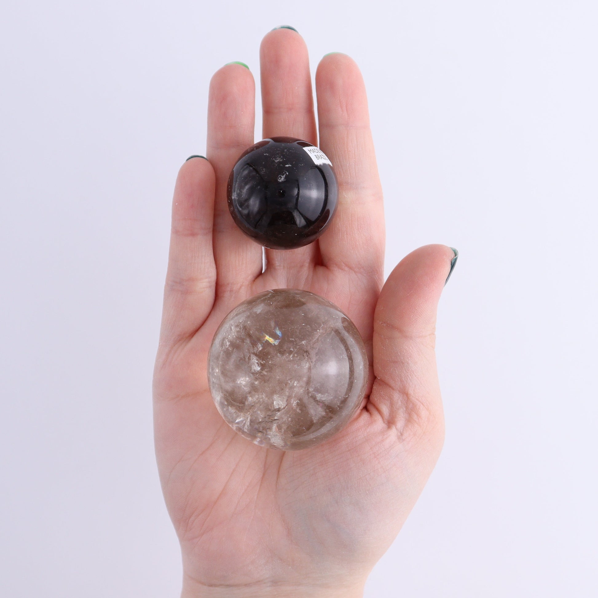 Smoky Quartz Spheres Set of 9 - Expert Wholesale and Supplier of Wholesale Crystals & Bulk Gemstones, ["Quartz","Smoky Quartz","Spheres"]