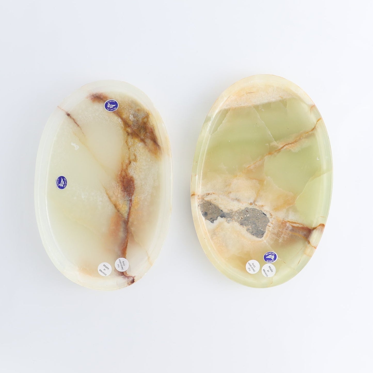 Mexican Onyx/Calcite Oval Dish Set of 4