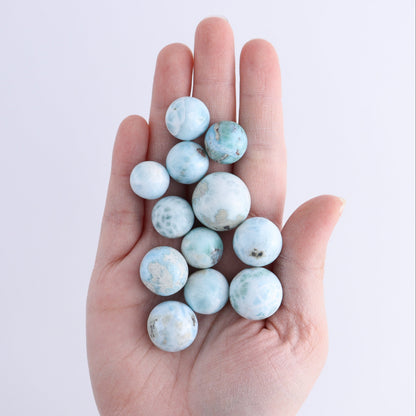 Larmiar Spheres Set of 12 - Expert Wholesale and Supplier of Wholesale Crystals & Bulk Gemstones, ["Larimar","Spheres"]